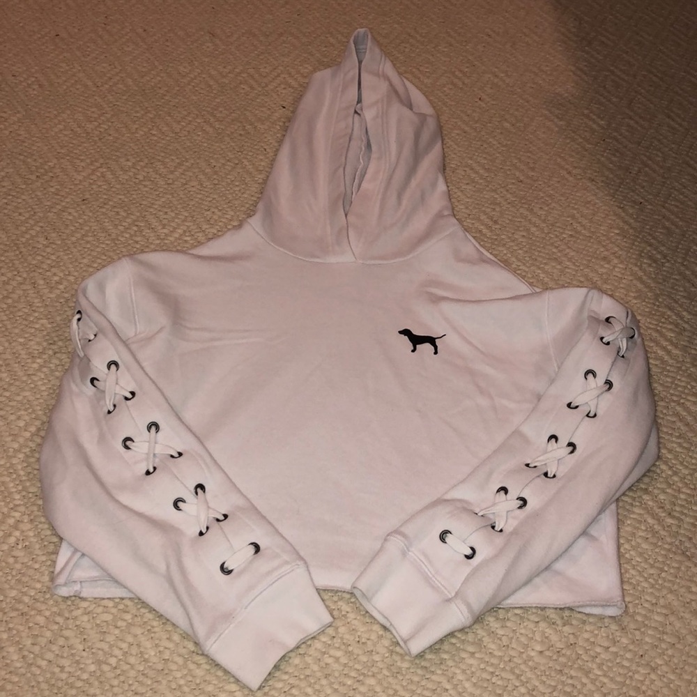 Pink Hoodie Crop Top